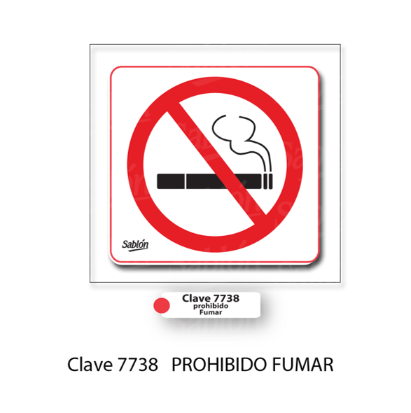 SENAL DE PROHIBIDO FUMAR  7738